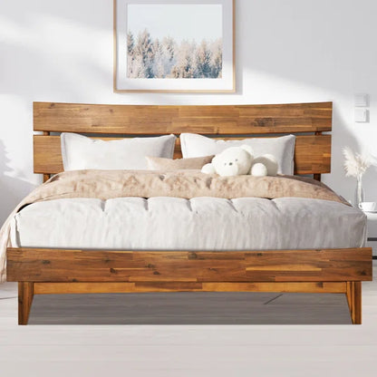 Divan Bed: Aurora Solid Wood Bed Frame with Headboard