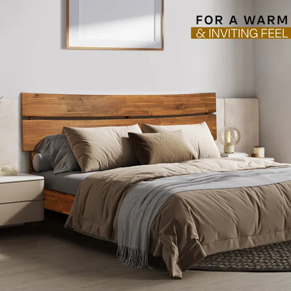 Divan Bed: Aurora Solid Wood Bed Frame with Headboard