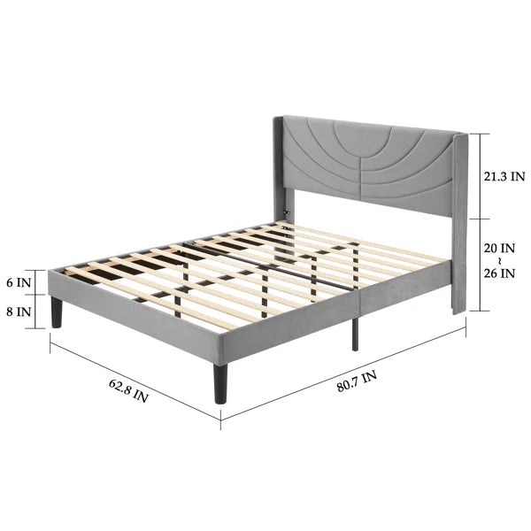 Divan Bed: Auxter Upholstered Bed