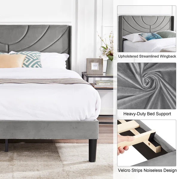 Divan Bed: Auxter Upholstered Bed