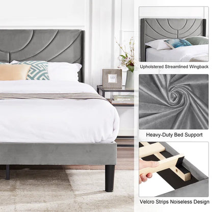 Divan Bed: Auxter Upholstered Bed