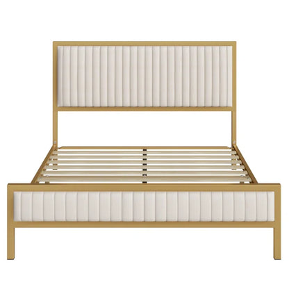 Divan Bed: Burglind Upholstered Platform Bed with Velvet Tufted Headboard