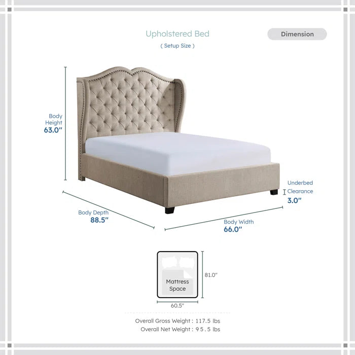 Divan Bed: Drayke Tufted Upholstered Panel Bed