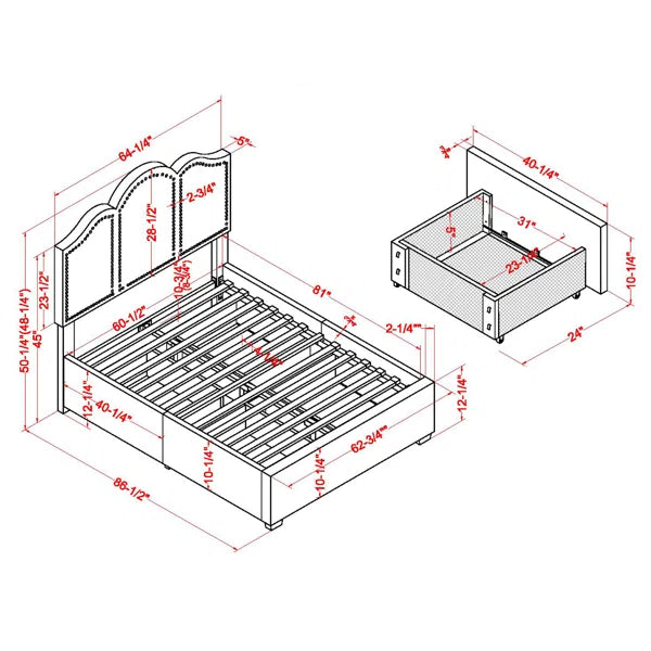 Divan Bed: Ekaparnika Upholstered Storage Bed