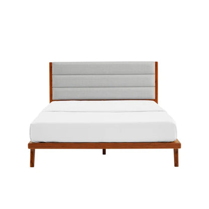 Divan Bed: Horey Solid Wood and Upholstered Platform Bed