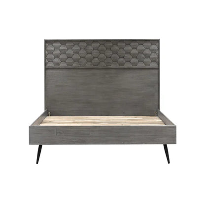 Divan Bed: Jakiara Platform Bed Frame In Gray Acacia Wood
