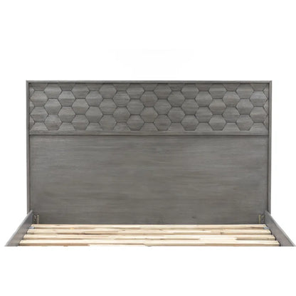Divan Bed: Jakiara Platform Bed Frame In Gray Acacia Wood