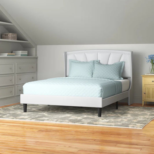 Divan Bed: Kohan Platform Bed Frame with Wingback Headboard