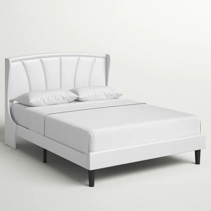 Divan Bed: Kohan Platform Bed Frame with Wingback Headboard