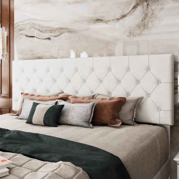 Divan Bed: Low Profile Linen or Faux Leather Upholstered Bed