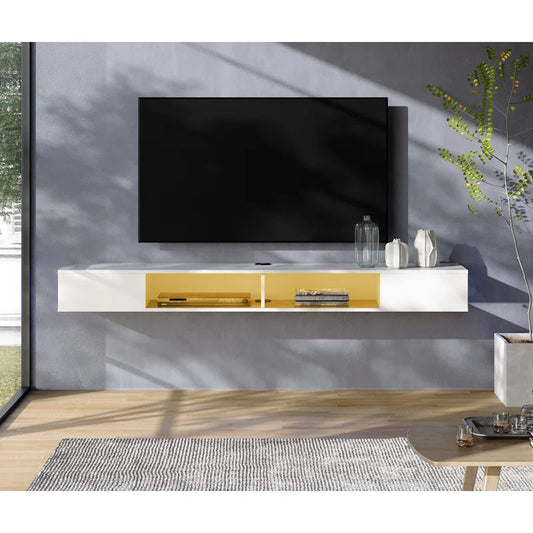 tv panel: Floating Entertainment Center for 75" TVs with Storage