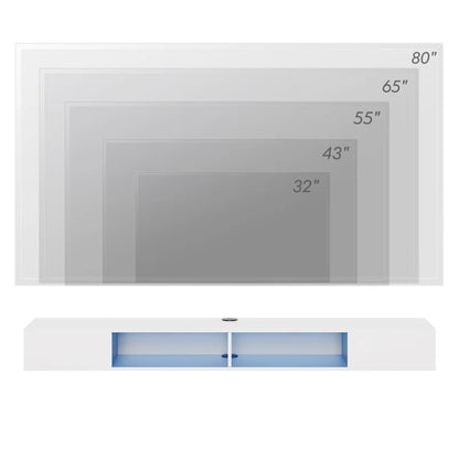 tv panel: Floating Entertainment Center for 75" TVs with Storage