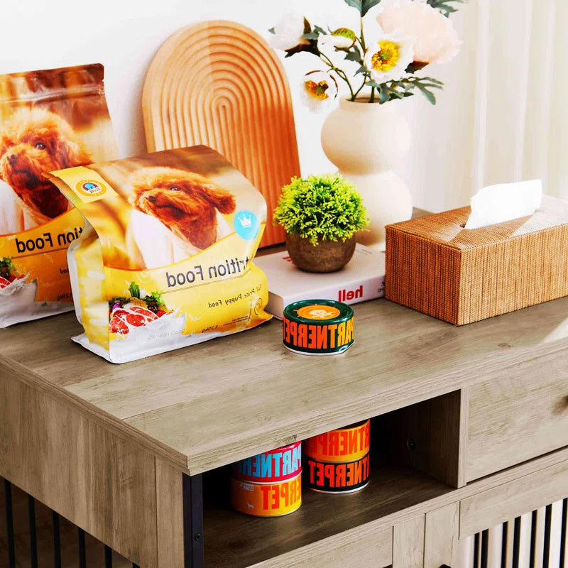 Dog House: Wooden Dog Kennel With Drawer