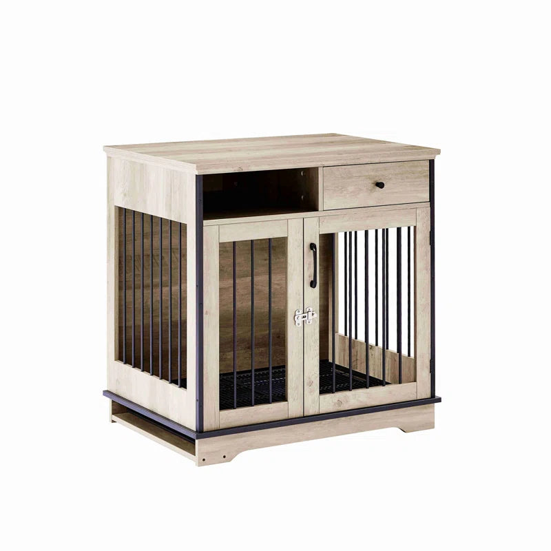 Dog House: Wooden Dog Kennel With Drawer