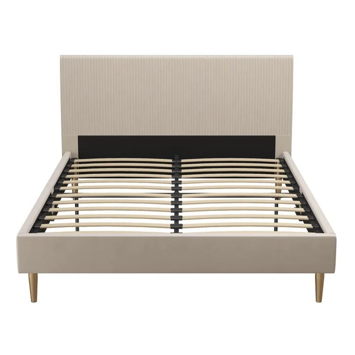 Double Bed: Sturdy Wooden Frame Bed
