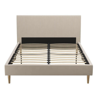Double Bed: Sturdy Wooden Frame Bed