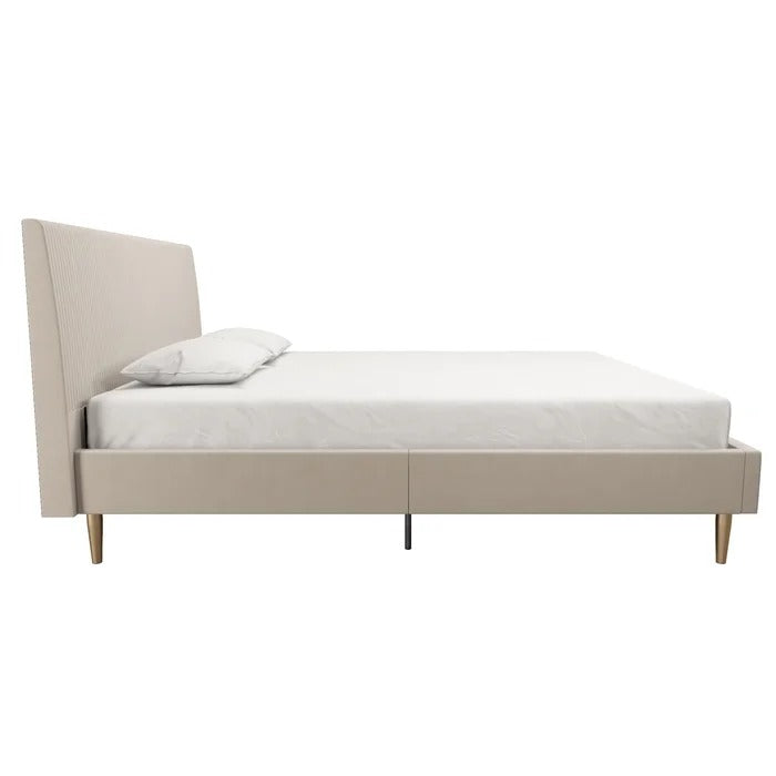 Double Bed: Sturdy Wooden Frame Bed