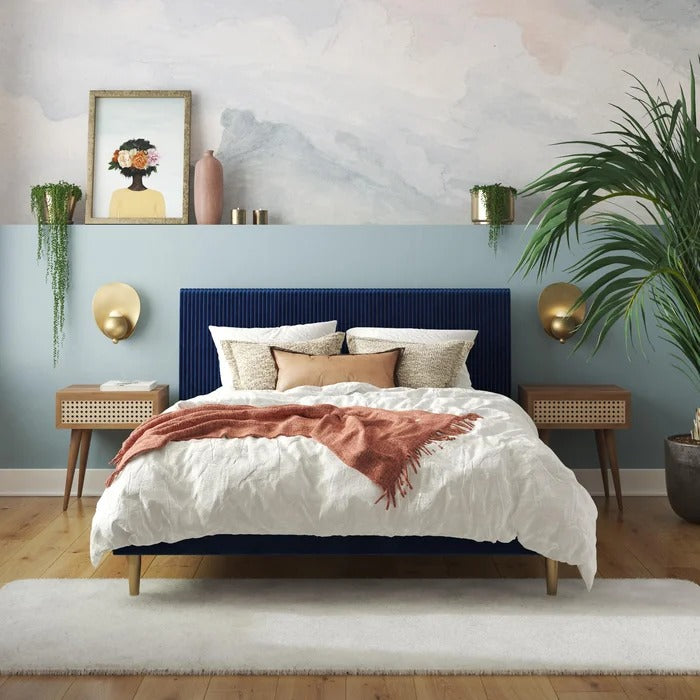 Double Bed: Sturdy Wooden Frame Bed