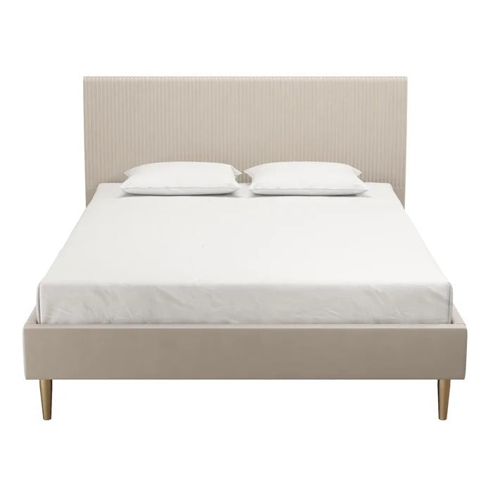 Double Bed: Sturdy Wooden Frame Bed