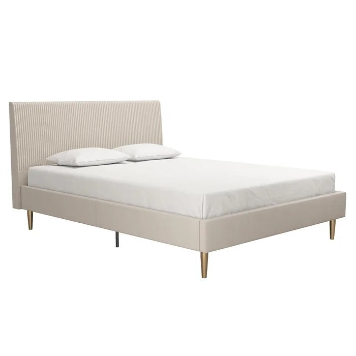 Double Bed: Sturdy Wooden Frame Bed