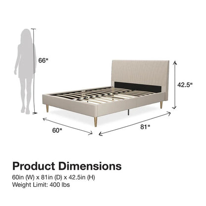 Double Bed: Sturdy Wooden Frame Bed