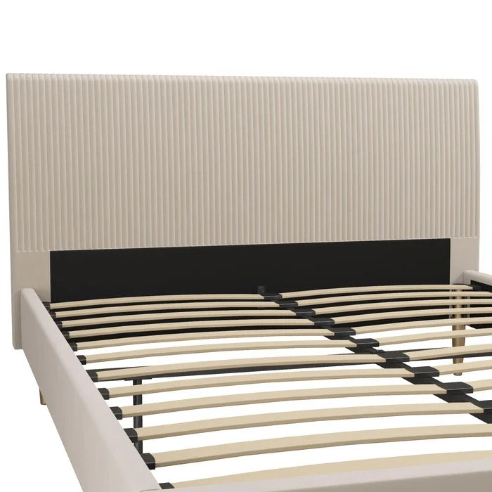 Double Bed: Sturdy Wooden Frame Bed