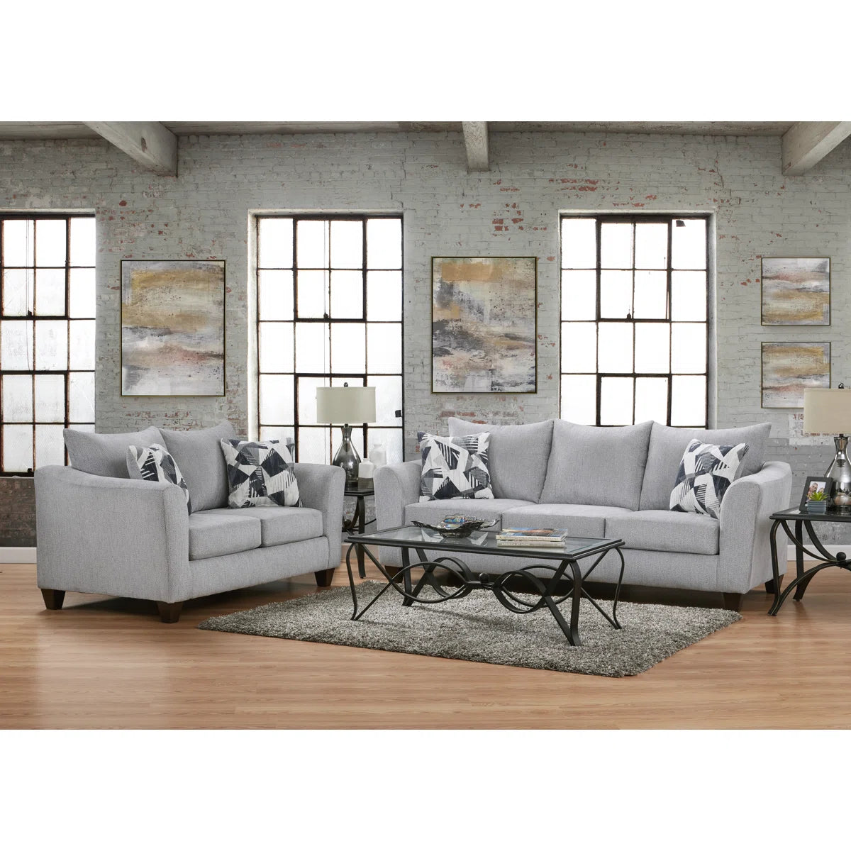 7 Seater Sofa Set: 2-Piece Living Room Sofa Set for Modern