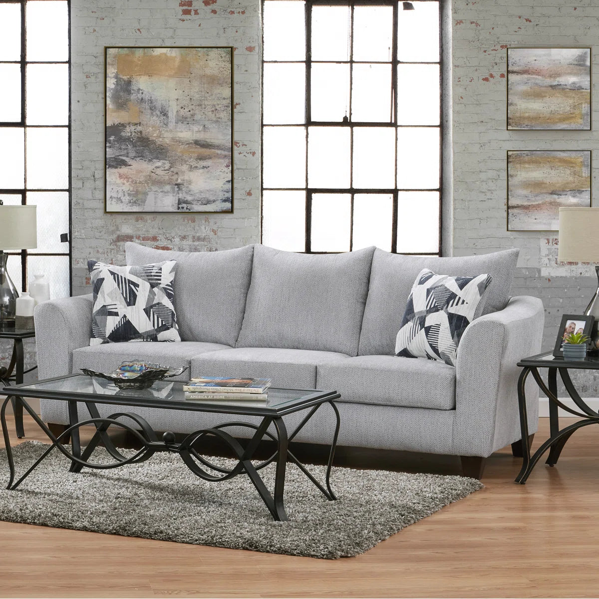 7 Seater Sofa Set: 2-Piece Living Room Sofa Set for Modern