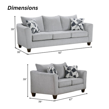 7 Seater Sofa Set: 2-Piece Living Room Sofa Set for Modern
