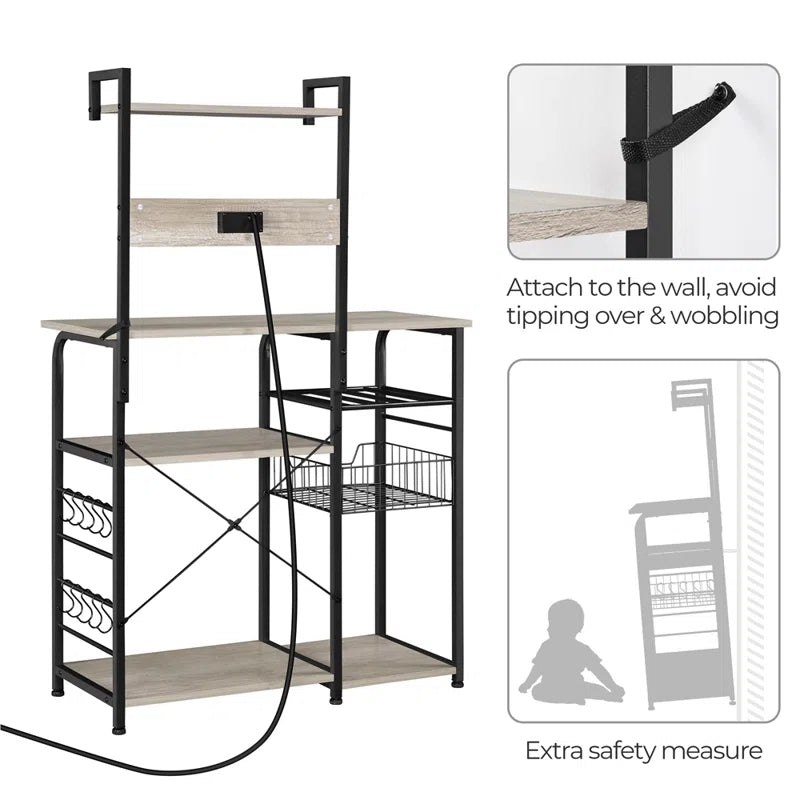 35.5''Typical Baker's Rack Compatible with Microwaves