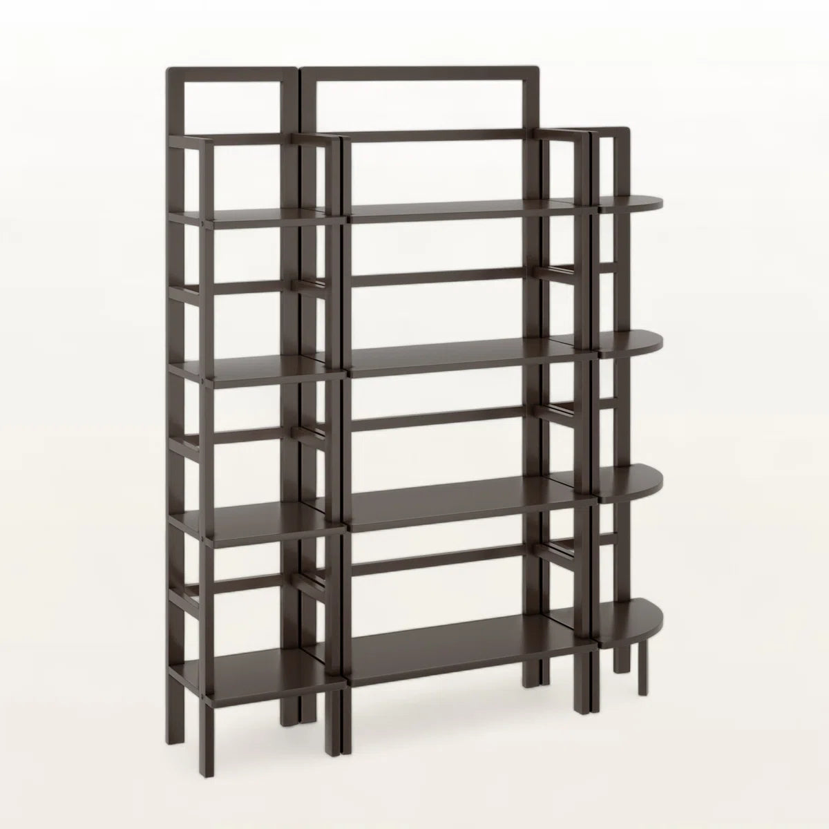Kitchen Racks: Modern Open-Back Multi-Tier Kitchen Storage Shelf with Curved Edges