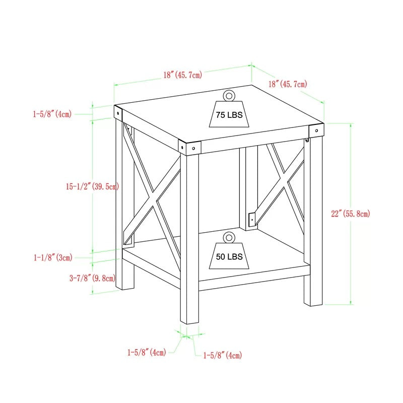 End Table: 4 leg End Table