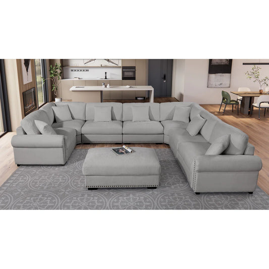 7 Seater Sofa Set: Reversible 8 Seater Corner Sectional Sofa