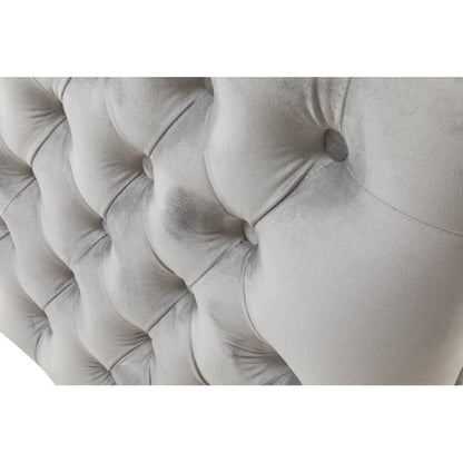 Luxury Sofa Sets: 3-Piece Velvet Mid-Century Living Room Set with Toss Pillows and Chrome Legs