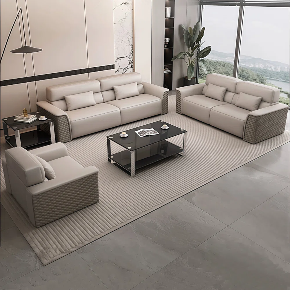 7 Seater Sofa Set: Simple Sofa & Stylish  Combination for Elegant Living Rooms