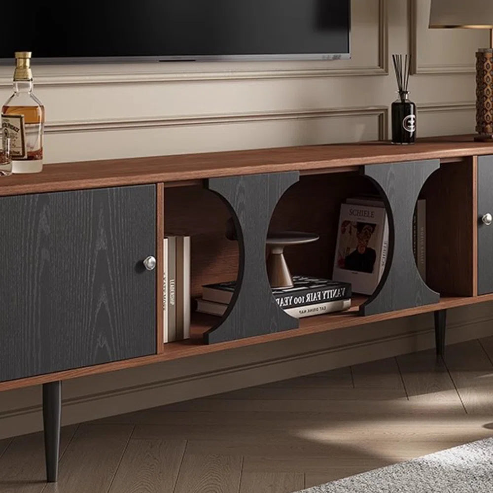 tv panel: French Style Solid Wood TV Cabinet with Elegant Carved Design Details