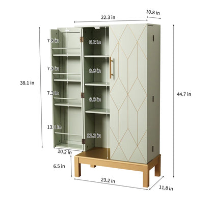 Microwave Stands: 45" Microwave Stand with Pantry Storage and Adjustable Kitchen Shelves