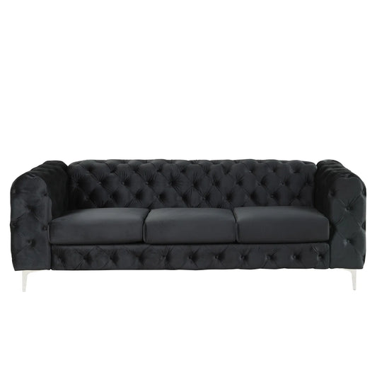 Designer Sofa Set: Mastercraft 3-Piece L-Shape Leather luxury Sofa Set with The side Chair