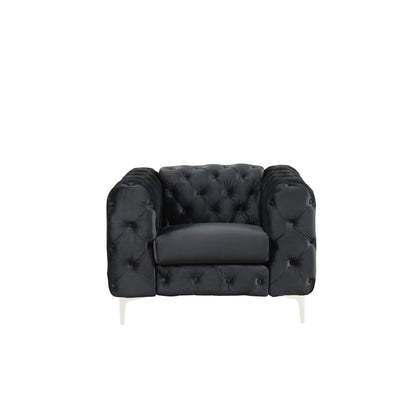 Luxury Sofa Sets: Glamorous Velvet 3-Piece Sofa & Chair Set – Compact & Stylish