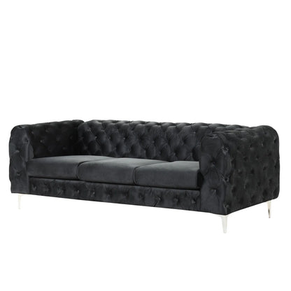 Luxury Sofa Sets: Glamorous Velvet 3-Piece Sofa & Chair Set – Compact & Stylish