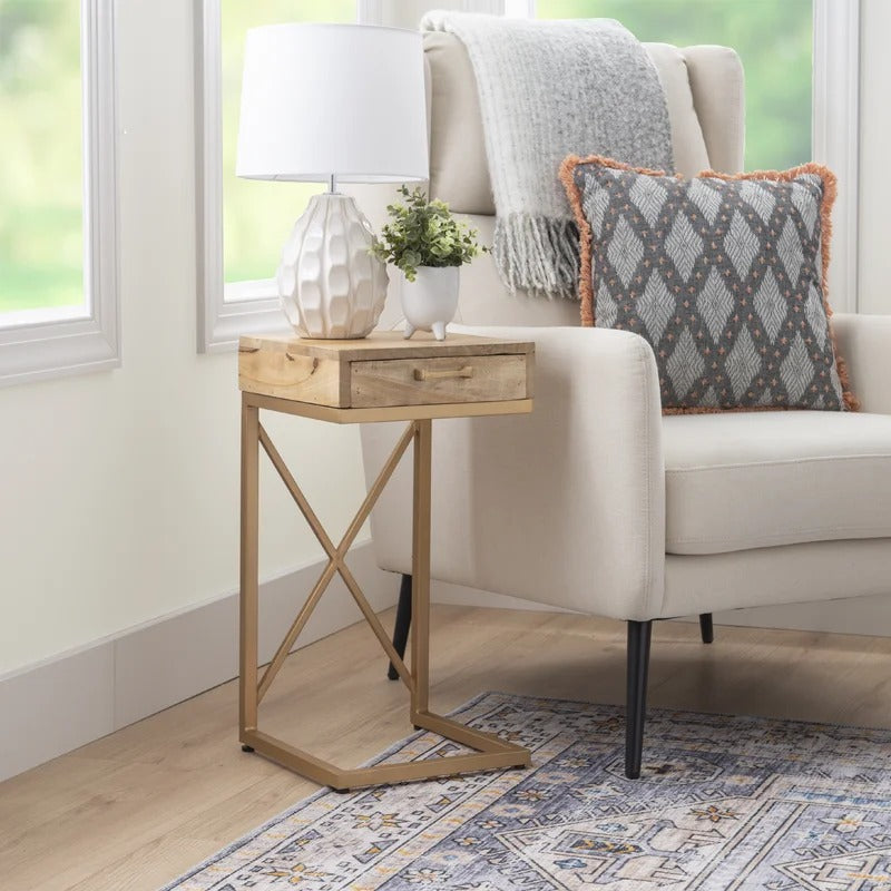 Side Tables: Gold Holte End Table