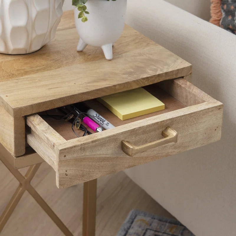 Side Tables: Gold Holte End Table