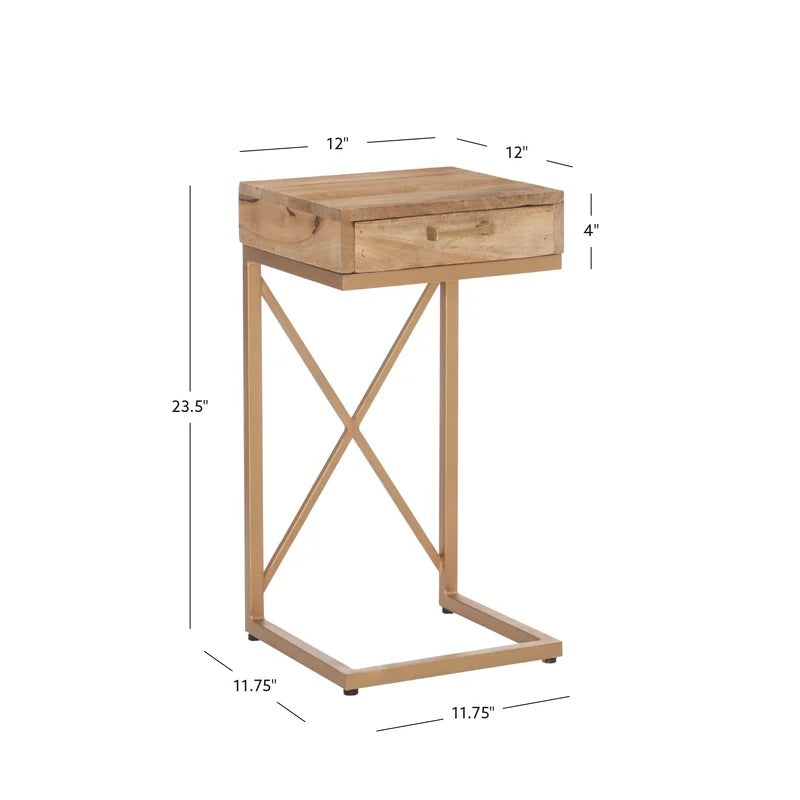 Side Tables: Gold Holte End Table