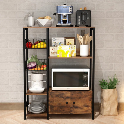 Kitchen Racks: 31.5'' Baker's Rack made of Steel with Microwave Compatibility