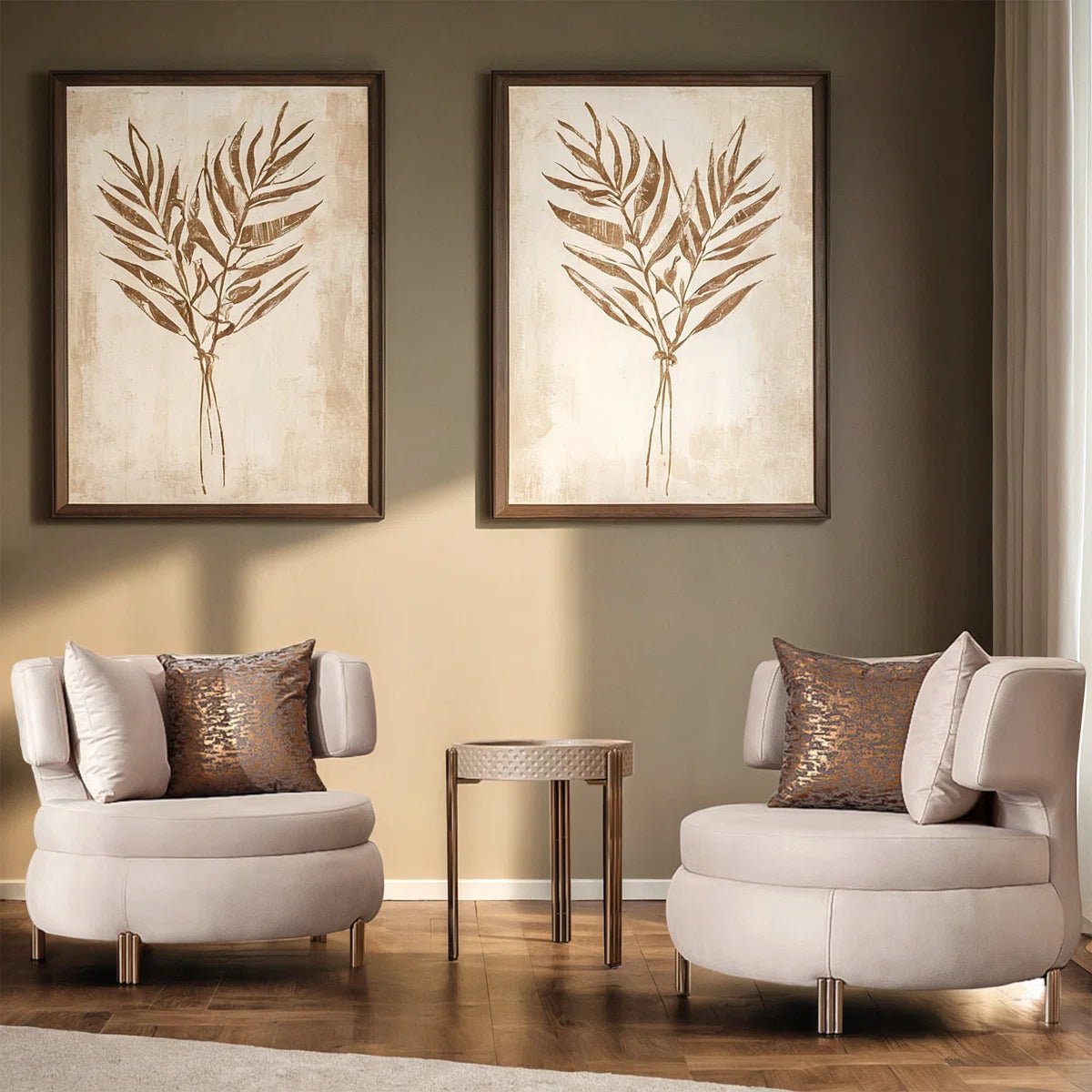 Luxury Sofa Sets: 5-Piece Cream Velvet Sofa Set with Rose Gold Legs & Coffee Table