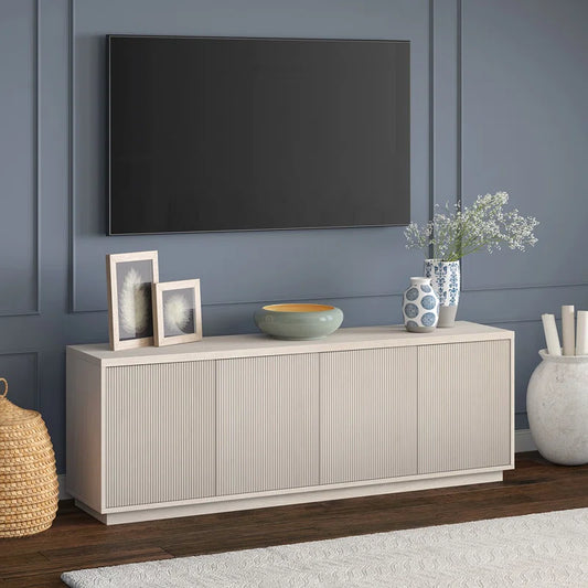 tv panel: Modern TV Console for 75" Screens with Storage and Sleek Design