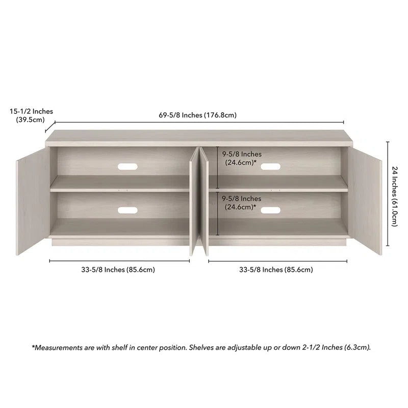 tv panel: Modern TV Console for 75" Screens with Storage and Sleek Design