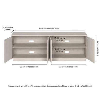 tv panel: Modern TV Console for 75" Screens with Storage and Sleek Design
