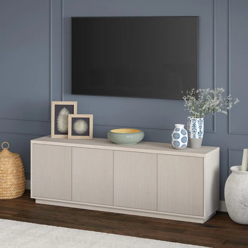 tv panel: Modern TV Console for 75" Screens with Storage and Sleek Design