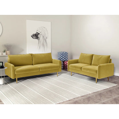 7 Seater Sofa Set: 2-Piece Velvet Living Room Furniture for Modern Comfort